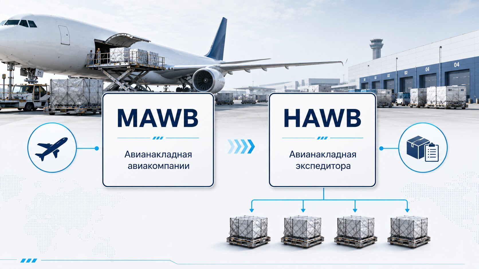 Разница между авианакладными MAWB и HAWB