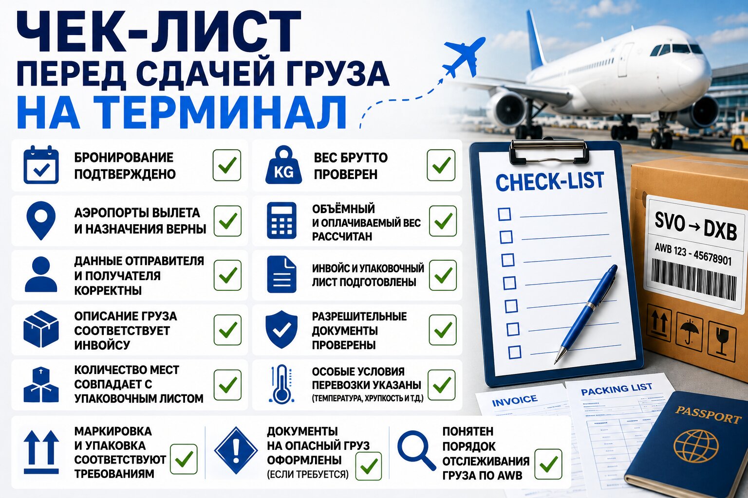 Оформление AWB при организации авиаперевозки