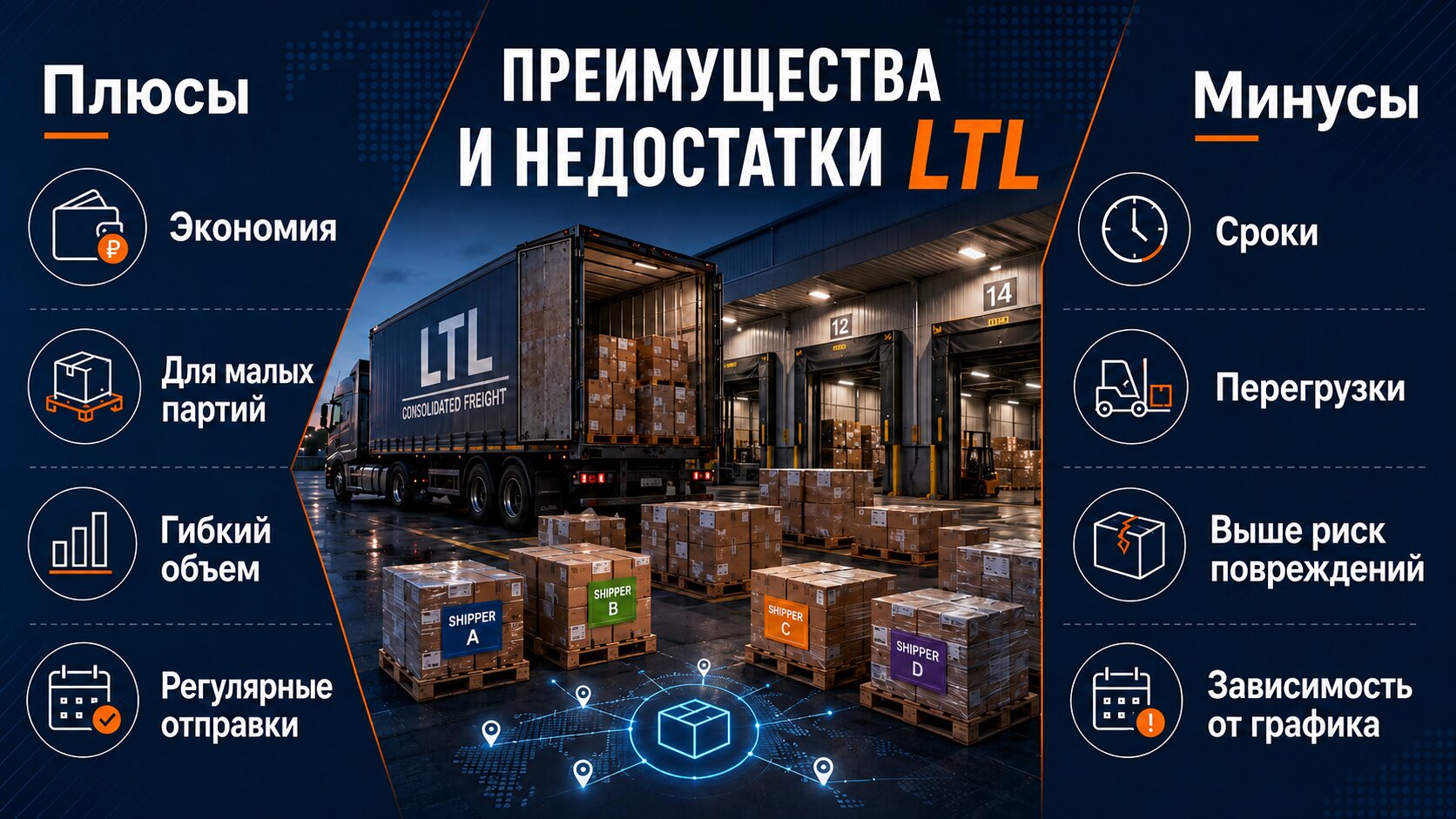 Доставка небольших партий сборным грузом