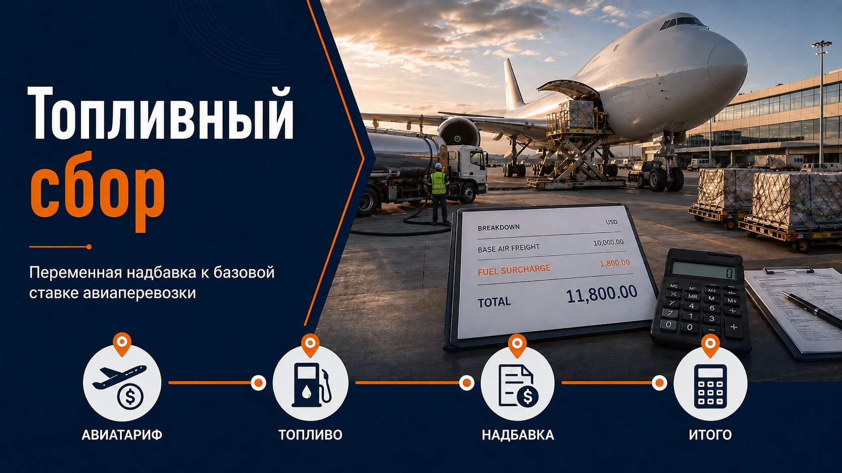 Топливная надбавка авиакомпании как дополнительная составляющая стоимости грузовой авиаперевозки