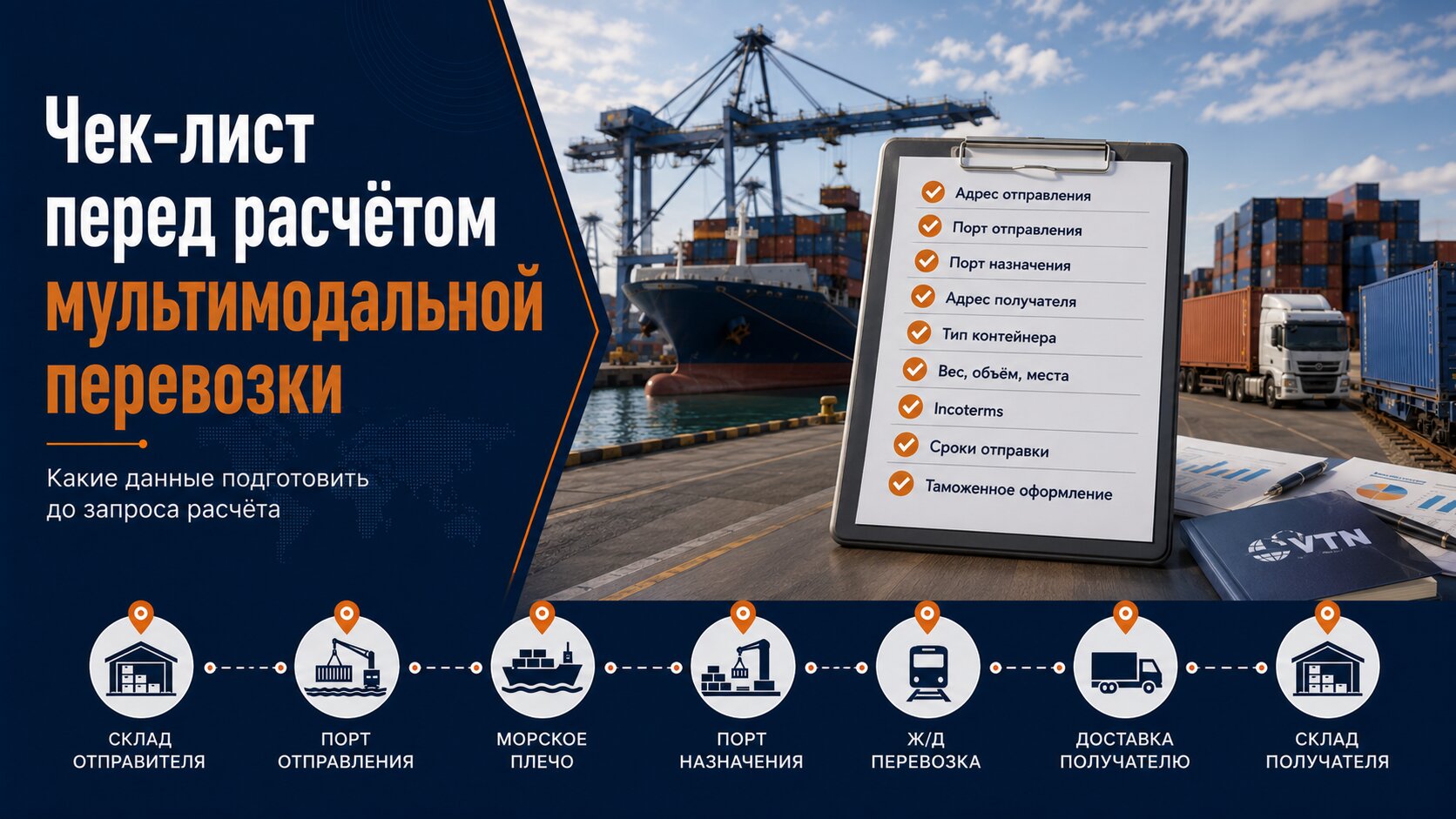 Чек-лист для расчета мультимодальной перевозки