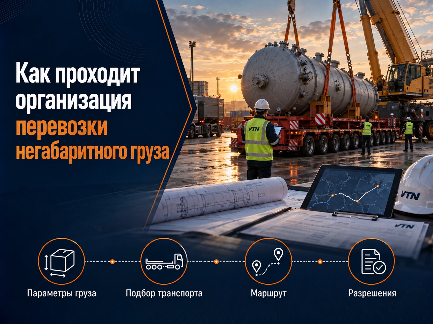 Как проходит организация перевозки негабаритных грузов