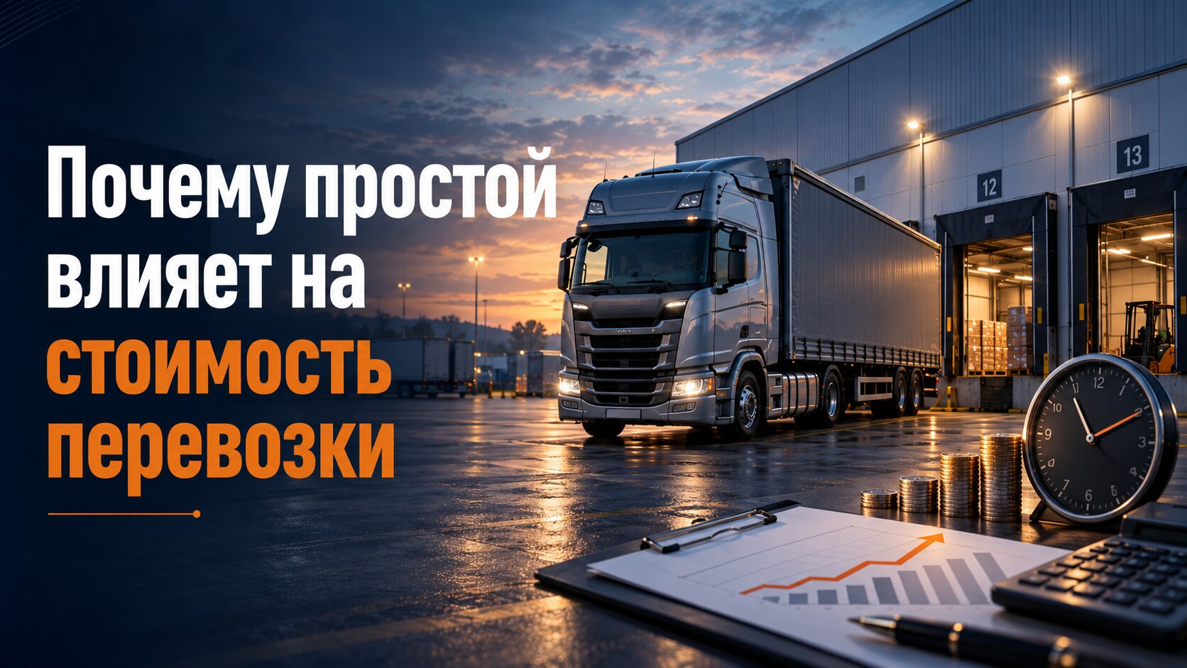 Простой грузового автомобиля влияет на график водителя, следующий рейс и итоговую стоимость автомобильной перевозки