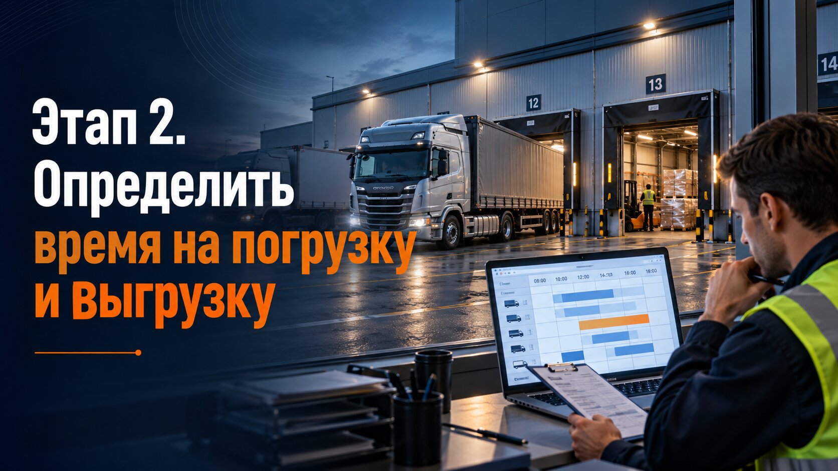 Определение времени на погрузку и выгрузку автомобиля