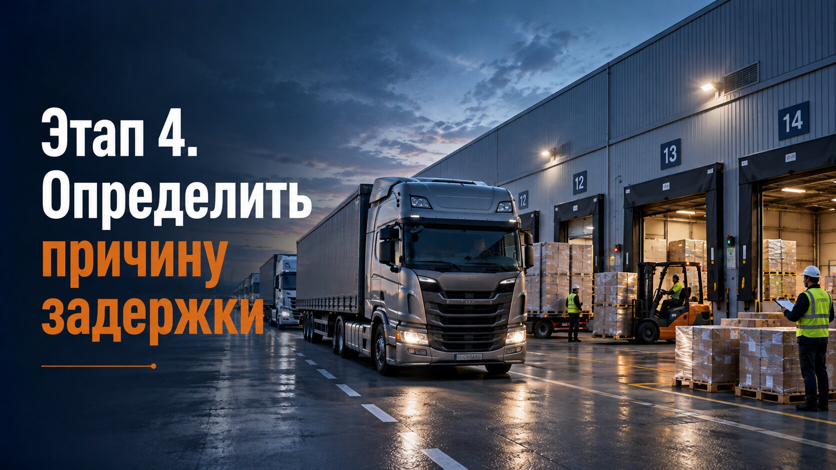 Определение причины задержки при погрузке или выгрузке автомобиля