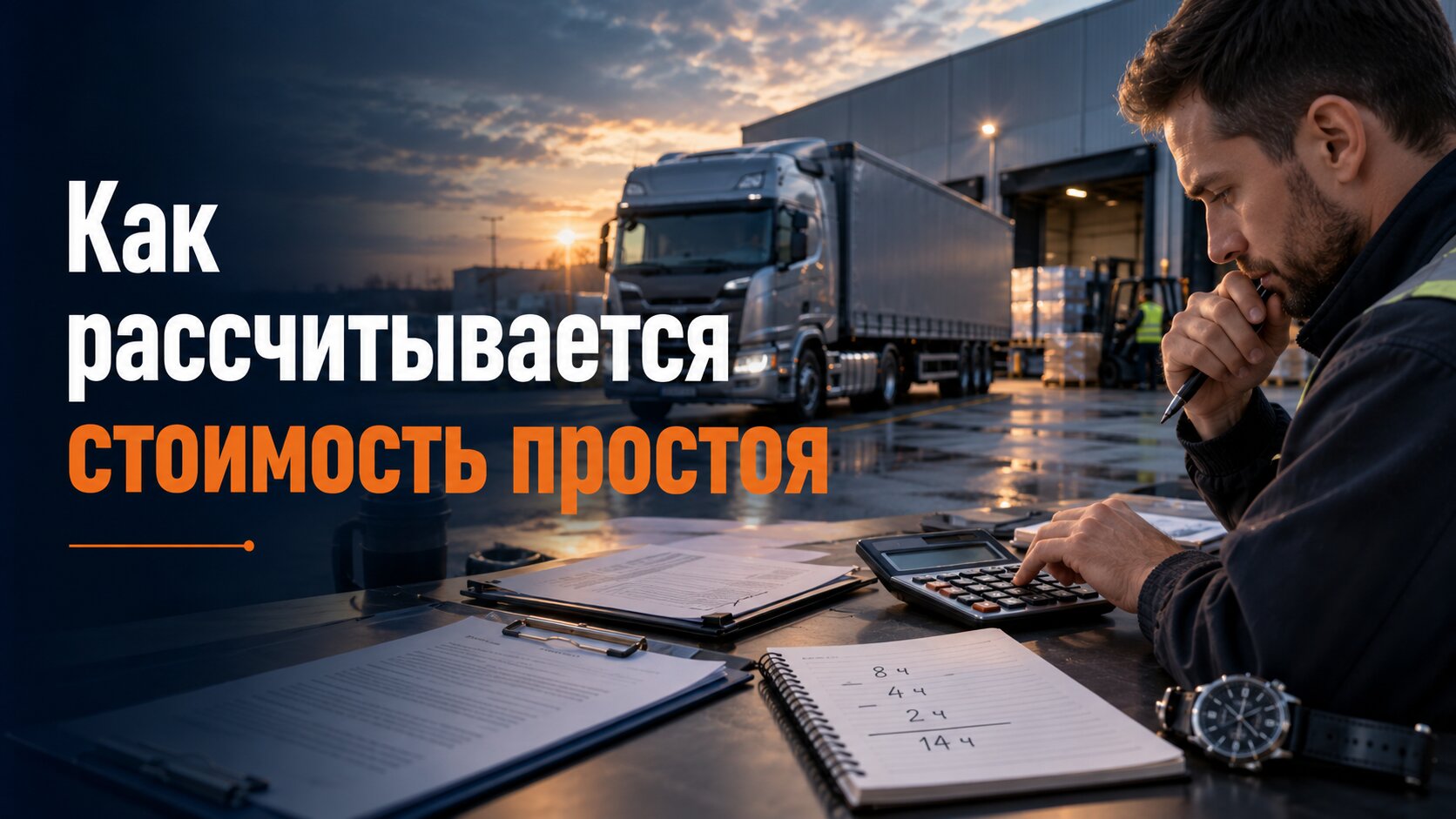 Расчёт количества оплачиваемых часов ожидания грузового автомобиля после окончания согласованного времени погрузки