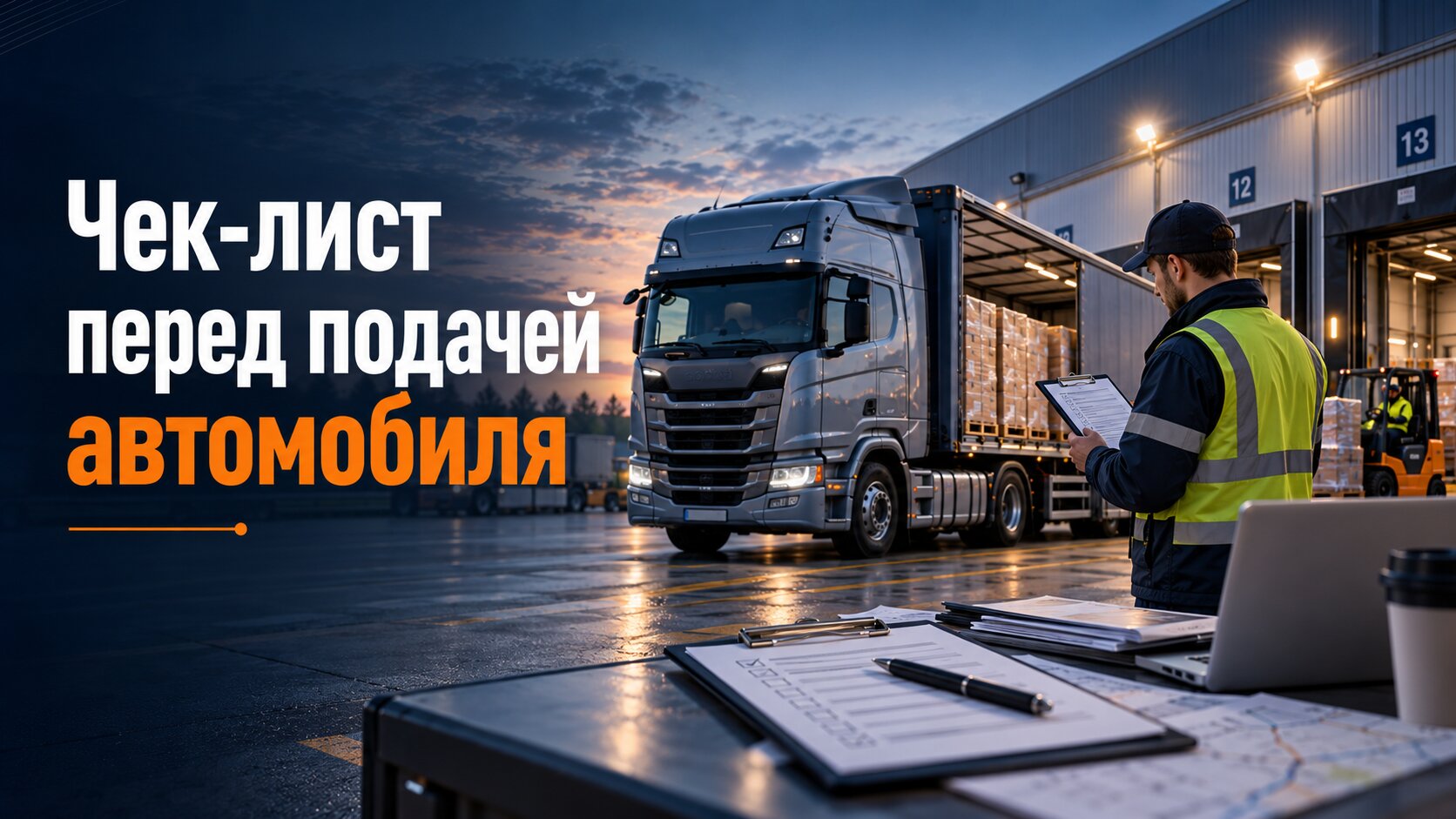 Проверка готовности груза, документов, пропуска, складского слота и техники перед подачей автомобиля