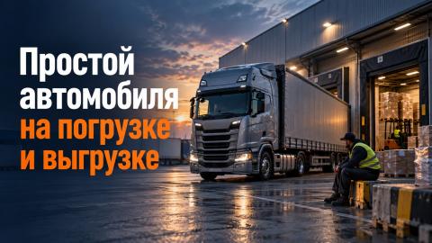 Простой грузового автомобиля на погрузке и выгрузке Грузовой автомобиль ожидает погрузку у склада, из-за чего может возникнуть оплачиваемый простой транспорта