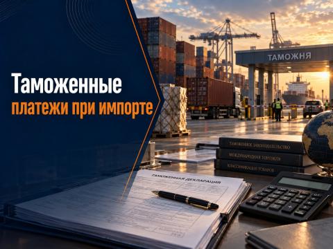 Расчёт таможенных платежей при импорте товара с учётом ввозной пошлины, НДС и таможенного сбора