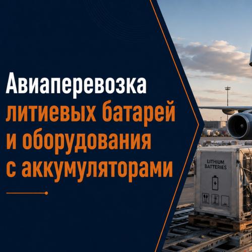 Литиевые аккумуляторы и оборудование с батареями подготовлены к авиаперевозке по требованиям IATA DGR 2026