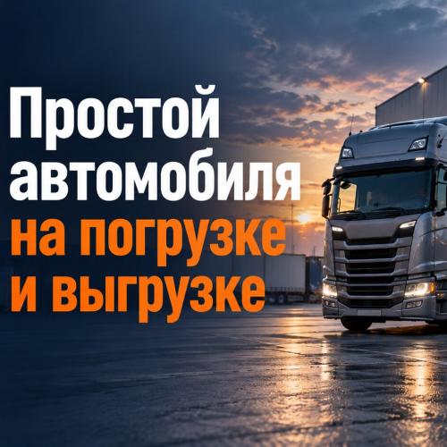 Грузовой автомобиль ожидает погрузку у склада, из-за чего может возникнуть оплачиваемый простой транспорта