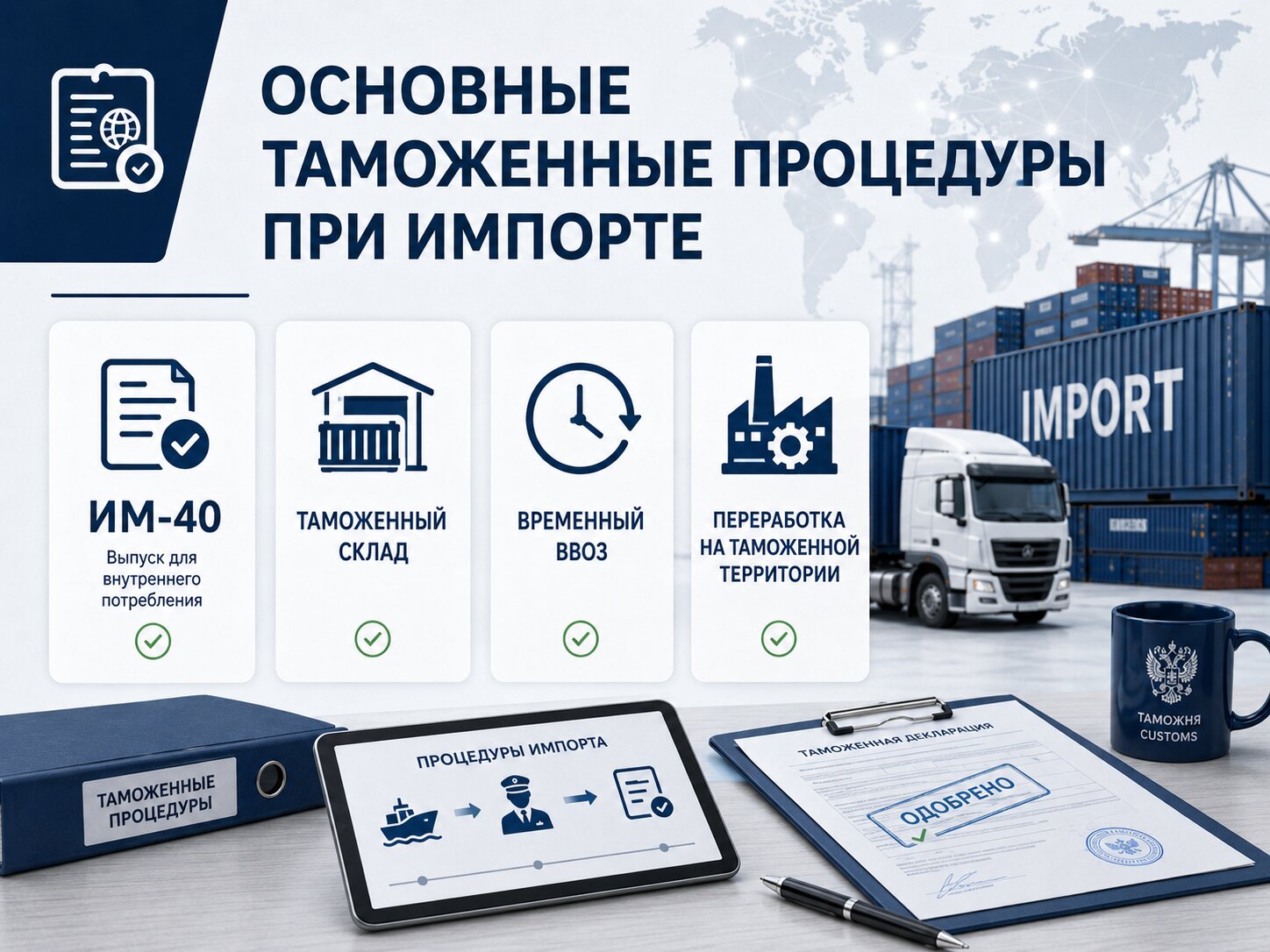 ИМ-40 и другие процедуры: полный гид по таможенному оформлению импорта