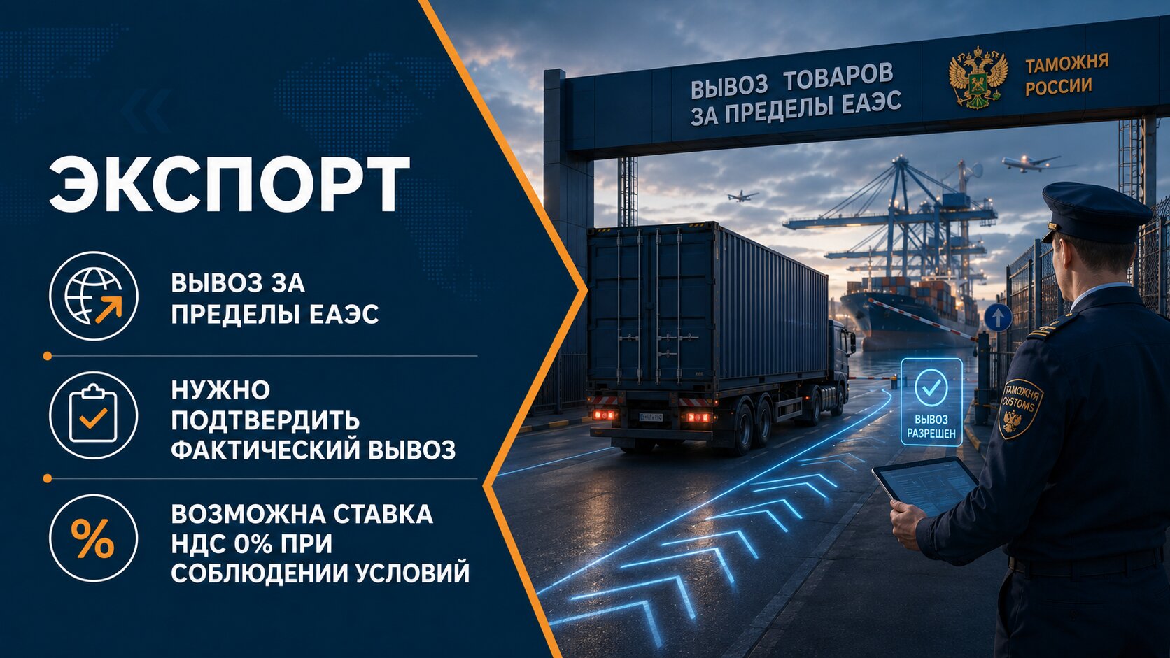 Экспорт при вывозе товаров из ЕАЭС