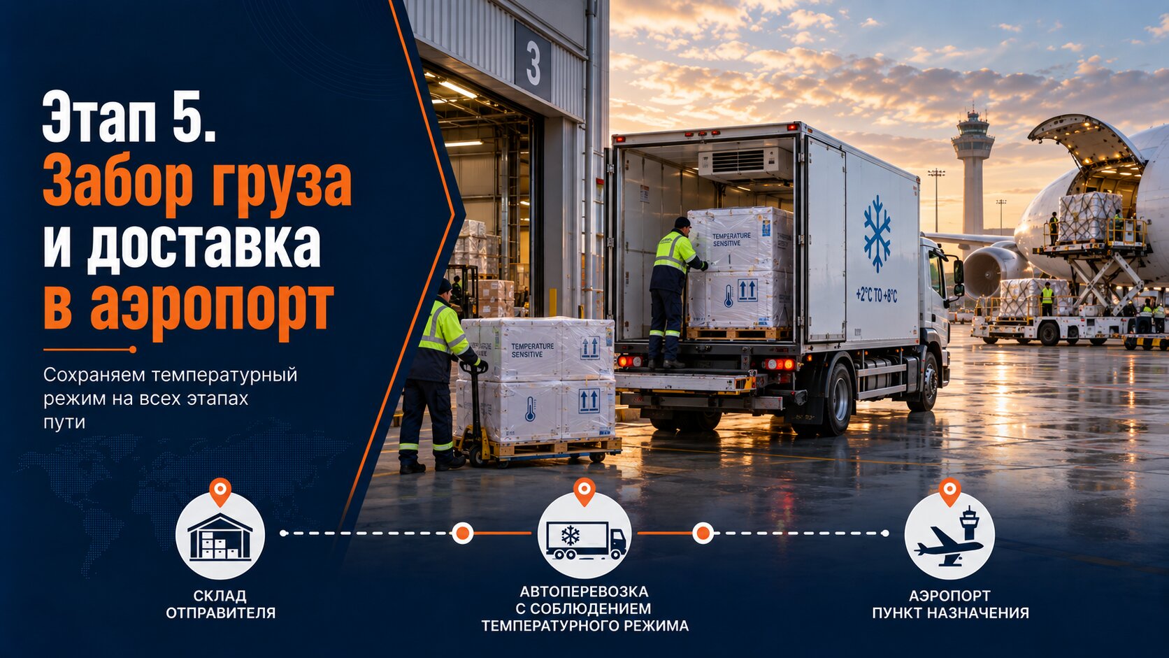 Забор и доставка температурного груза в аэропорт