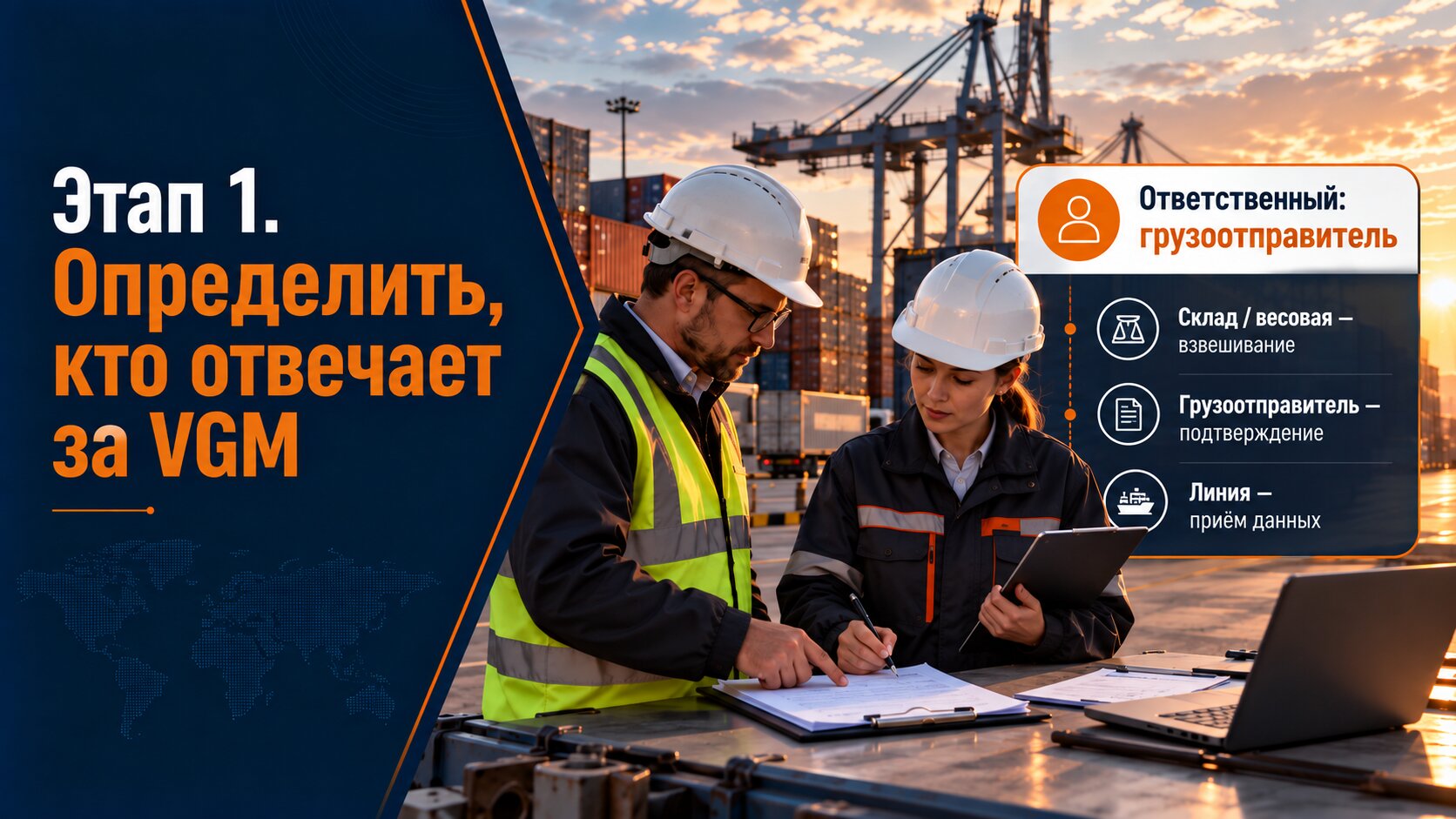 Кто отвечает за предоставление VGM